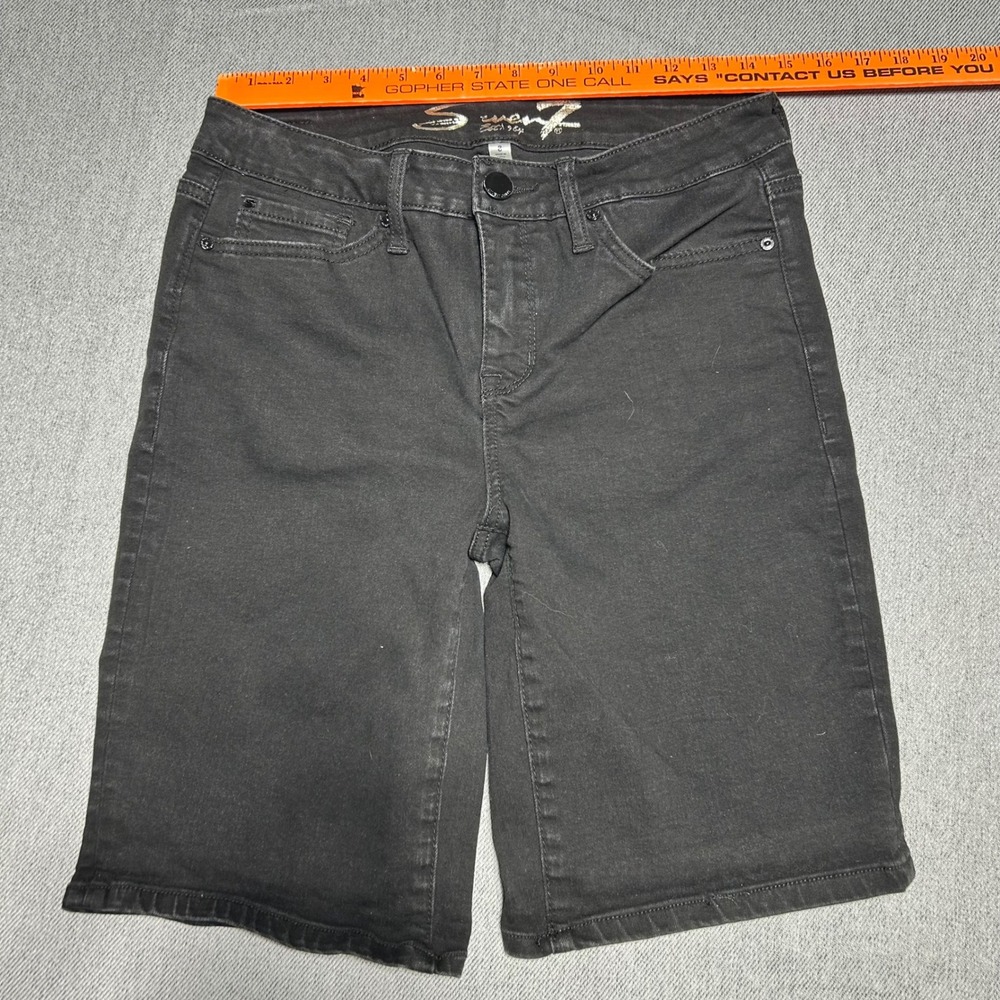 Seven7 Bermuda Shorts Womens Size 8 Blue Black Denim 3 Pair Bundle Jorts - Picture 10 of 16